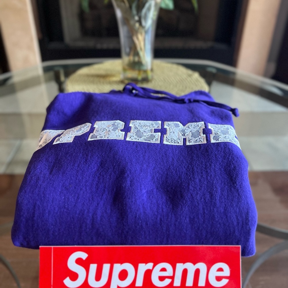 Supreme Hoodie Purple Size M - Picture 8 of 12